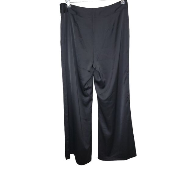 The Limited Nwt High Waist Black Satin Wide Leg Pants Size 8 - Picture 2 of 8